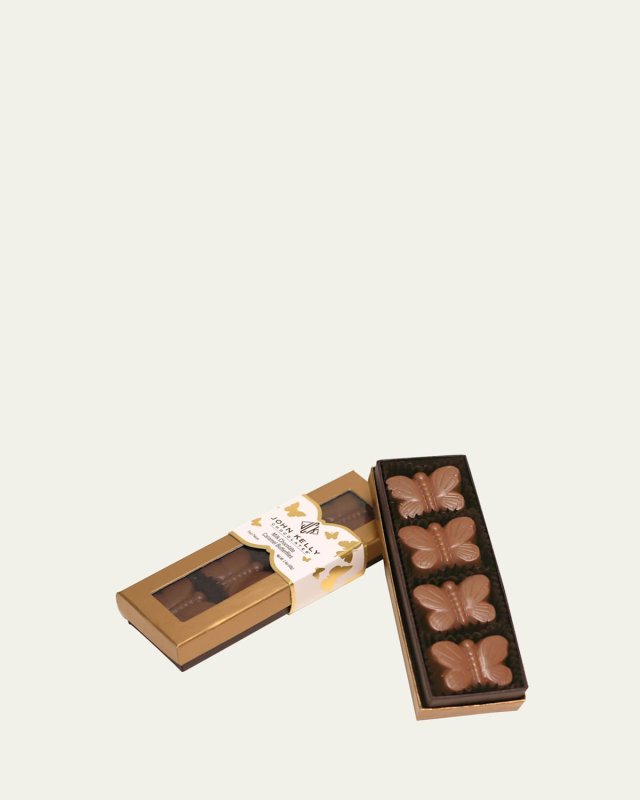 4-Piece Milk Chocolate Butterflies with Caramel Roasted Almonds and Sea Salt